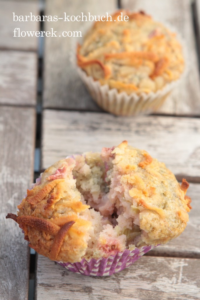 Rhubarb and Marzipan Muffins